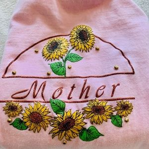 Cotton Heritage Womens T-shirt Size L Mother Sunflowers Country Mom Cottage